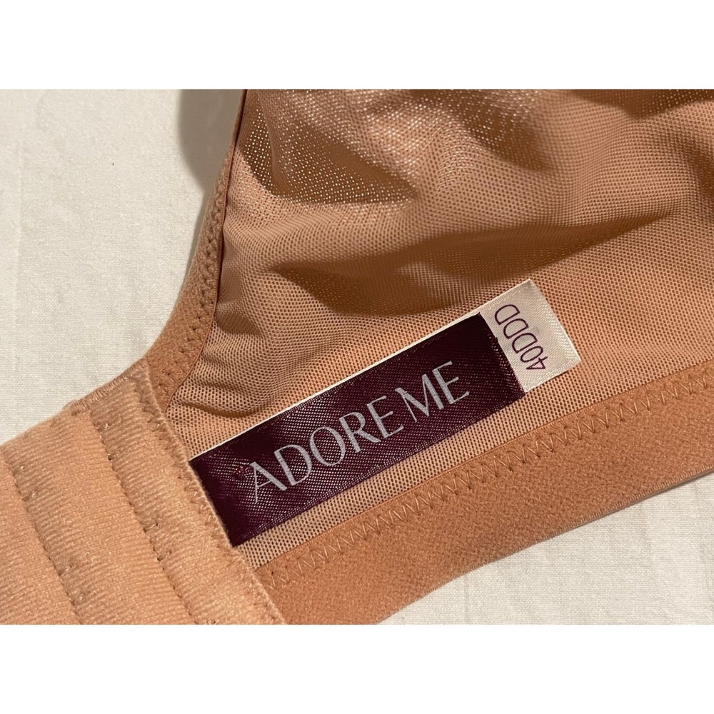 00630 Adore Me 40DD Seamless Smooth T-Shirt Bra Full Coverage Nude Beige NWOT - Picture 4 of 7